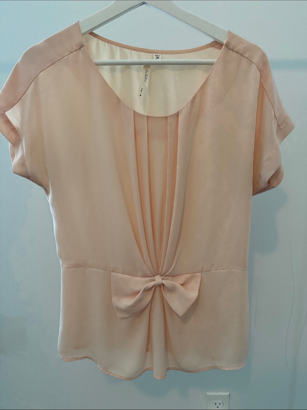 Bellatrix Peach Bow-Front Blouse